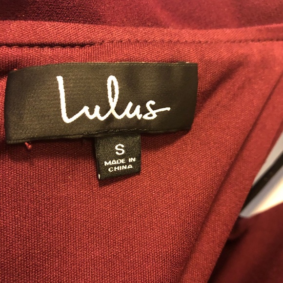 Lulus Aveline Burgandy off-the-shoulder maxi dress - Picture 5 of 6